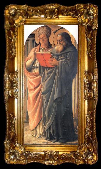 framed  Fra Filippo Lippi St Gregory and St Jerome, ta009-2